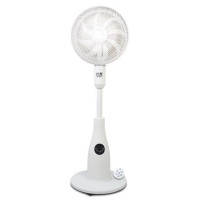 Muvip Ventilador de Pie 80W 8 Aspas - 7 Velocidades - Nebulizador - Funcion de Oscilacion - Luz LED - Color Blanco