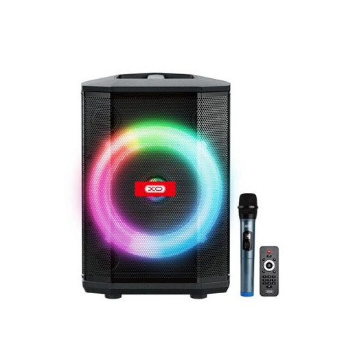 XO F53 Altavoz Karaoke - Bluetooth 5.0 - 40W - Funcion TWS - Iluminacion RGB - Microfono Inalambrico Incluido - Bluetooth