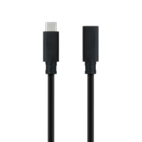 Nanocable Cable Prolongador USB-C 3.2 Macho a USB-C 3.2 Hembra - Gen2x2 20Gbp - 100W 5A - 4K 60Hz - 1.5 Metros - Color Negro