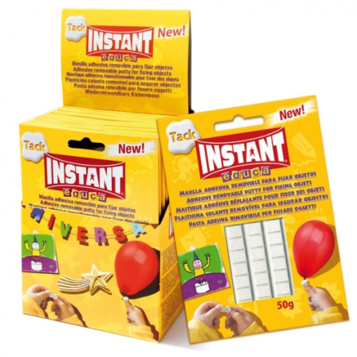 Instant Educa Pack de Masilla Adhesiva Blanca 50gr - Fuertes