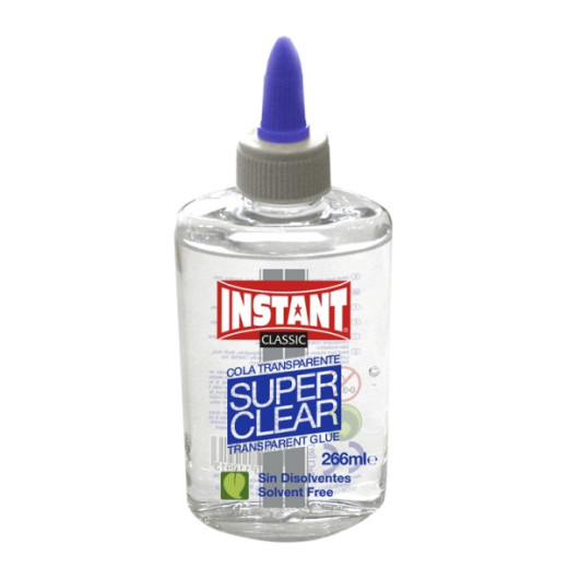 Instant Classic Super Clear Cola Transparente 266ml - Apto para Uso Infantil y/o Domestico - Sin Disolventes - Transparente