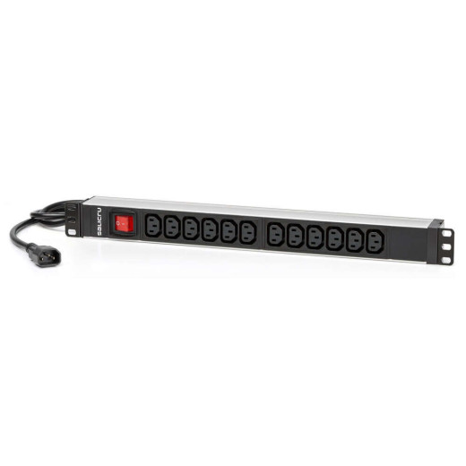 Salicru Regleta SPS PDU Unidad de Distribucion de Energia - 12 Tomas IEC C13 - Color Negro