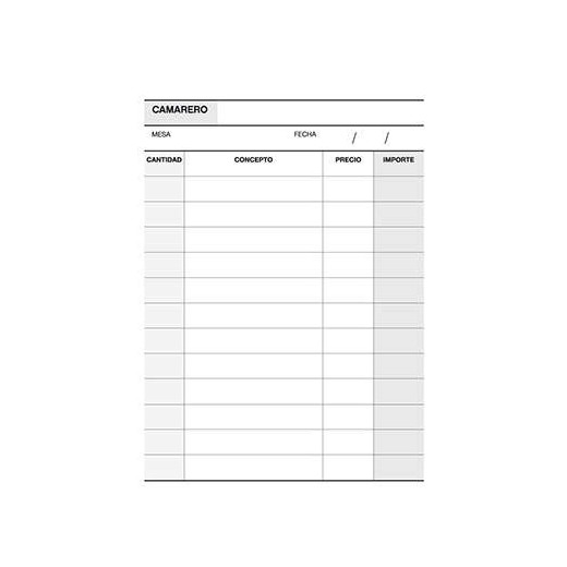 Apli Talonario Camarero 1/8 Duplicado Natural - Ideal para Restaurantes y Bares - 88 Hojas - Numeracion Consecutiva - Tamaño Compacto - Marron