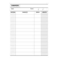 Apli Talonario Camarero 1/8 Triplicado Natural - Formato Compacto - 3 Copias - Numeracion Consecutiva - Resistente al Agua - Marron