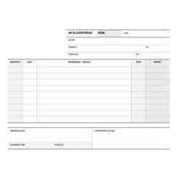 Apli Talonario Entrega 1/4 Apaisado Duplicado A-49 - Formato Apaisado - Duplicado - Numeracion Secuencial - Papel Autocopiativo - Color Blanco