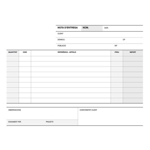 Apli Talonario Entrega 1/4 Apaisado Duplicado A-49 - Formato Apaisado - Duplicado - Numeracion Secuencial - Papel Autocopiativo - Color Blanco