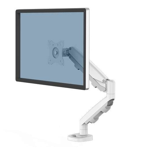 Fellowes Eppa Brazo para Monitor Individual - Hasta 39" y 8kg - Ajuste con Muelle de Gas - Color Blanco