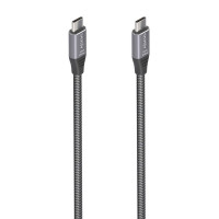 Aisens Cable USB 3.2 Gen2x2 Aluminio 20Gbps 8K@30Hz 5A 100W E-Mark - Tipo USB-C/M-USB-C/M - 3.0m - Color Gris