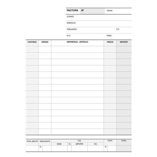 Apli Talonario Factura 1/4 Natural Triplicado A-65 - Papel Autocopiativo - 3 Copias - Numeracion Secuencial - Tamaño Compacto - Natural