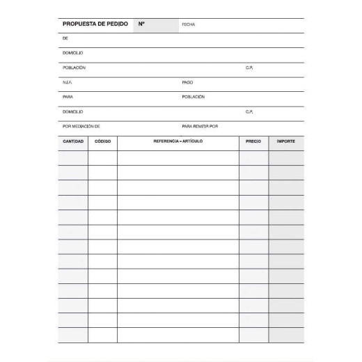 Apli Talonario Pedido 1/4 Natural Lito A-27 - Papel Autocopiativo - 25 Juegos por Talonario - Numeracion Secuencial - Tamaño 1/4 - Natural