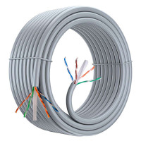 Aiten Data Cable de Red Latiguillo Cat.6 UTP AWG23 - Longitud 100m - Color Gris