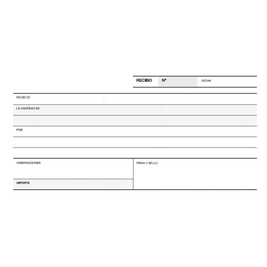 Apli Talonario Recibo 1/3 Apaisado Duplicado A-60 - Formato Apaisado - 3 Copias - Papel Autocopiativo - Blanco