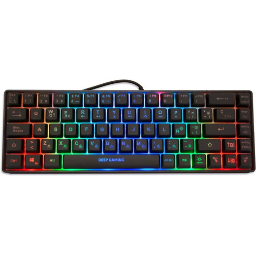 DeepGaming TM065 Teclado Gaming Mecanico - Compacto - Iluminacion RGB - 19 Teclas Anti-ghosting  - Color Negro