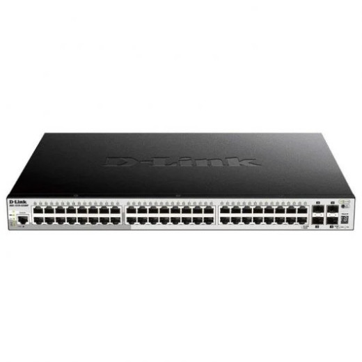 D-Link Switch Gestionado 48 Puertos Gigabit PoE + 4 Puertos 10G SFP+