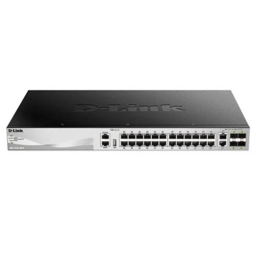 D-Link Switch Gestionable L3 24P SFP + 2P 10G + 4P 10G SFP+