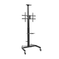 Aisens Soporte de Suelo para TV/Monitor de 37" a 70" - Max 50kg - Ajustable en altura - Movimiento Horizontal y Vertical