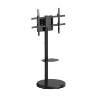 Aisens Soporte de Suelo con Rueda - Bandeja para DVD para Monitor/TV 50kg de 37-86 - Color Negro