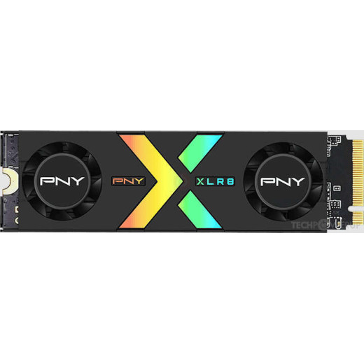 PNY CS3150 Disco Duro Solido SSD M2 1TB NVMe PCIe Gen5 x4 con Disipador Termico -  Iluminacion RGB - Color Negro