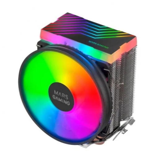 Mars Gaming MCPU33 Ventilador CPU Dual 110mm con Disipador 3 Heatpipes - Iluminacion FRGB - Velocidad Max. 1600rpm - Color Negro