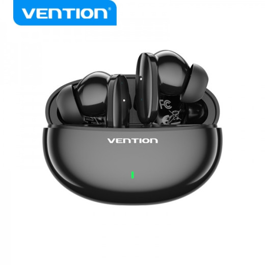 Vention Auriculares Bluetooth 5.3 con Estuche de Carga - 7h Autonomia - Color Negro