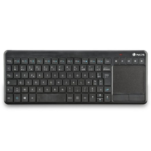 NGS Teclado con Touchpad con Teclas Multimedia Inalambrico 2.4GHz - Layout Frances - Color Negro