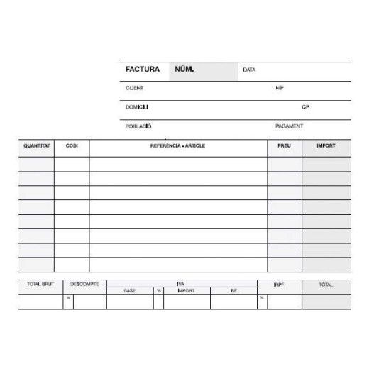 Apli Talonario Factura 1/8 Apaisado Duplicado A-67 - Numeracion Secuencial - Papel Autocopiativo - 2 Copias - Tamaño 210x105mm - Blanco