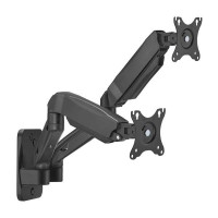 Aisens Soporte de Pared PRO Contrapeso Giratorio e Inclinable para Monitor/TV 9kg (3 Pivotes - 2 Brazos) de 17-32 - Color Negro