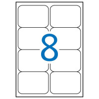 Apli Etiquetas Rojo Fluorescente Permanentes 99.1 x 67.7mm 100 Hojas