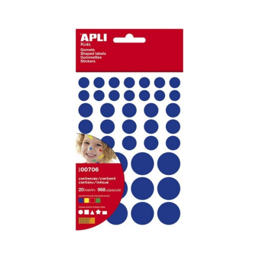 Apli Pack de 864 Gomets de Diferentes Colores