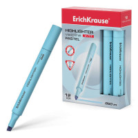 Erichkrause Visioline V-17 Pastel - Marcador de Texto con Punta Biselada - Tinta Fluorescente a Base de Agua - Color Azul