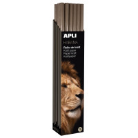 Apli Rollo de Papel Kraft - 70gr - Fibras Naturales - Alta Resistencia - Homogeneidad de Color - Ideal para Embalajes y Manualidades - Color Marron