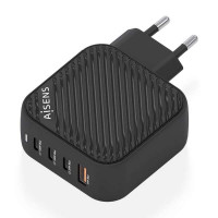 Aisens Cargador GAN 100W - 3xUSB-C PD3.0 QC4.0 - 1xUSB-A QC3.0