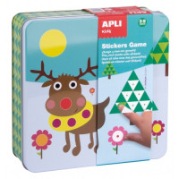 Apli Juegos de Gomets Polar - Didactico - Estimula Psicomotricidad - Desarrolla Pensamiento Matematico - Caja Metalica Atractiva