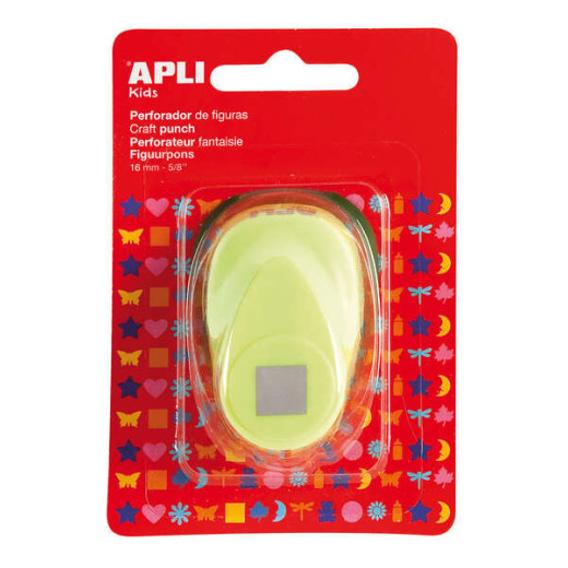 Apli Perforadora Cuadrada de Papel - Figura de 16mm - Alta Calidad para Papel