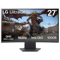 LG UltraGear Monitor 27" Curvo 1000R LED VA QHD FreeSync 180Hz - Respuesta 1ms - 16:9 - HDMI