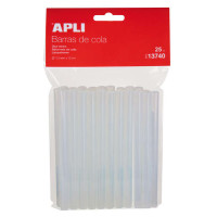 Apli Pack de 25 Barras Termofusibles Ø7.5mmx10cm - Precision y Limpieza en tus Trabajos - No Gotea - Compatible con Pistolas Ø7.5mm