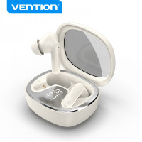 Vention Auriculares Bluetooth 5.3 con Estuche de Carga - 7h Autonomia - LED Display AIR A01 - Color Beige