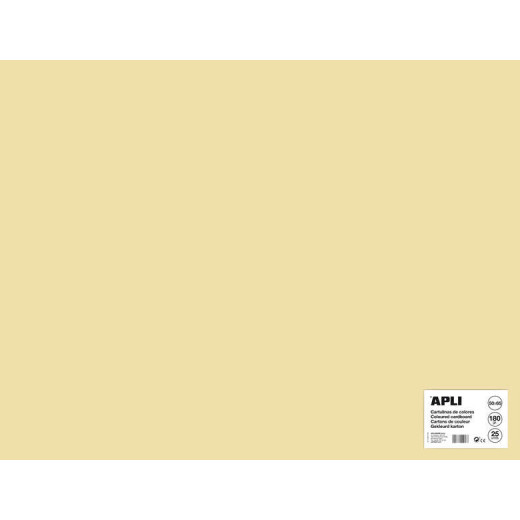 Apli Cartulina Crema 50 x 65cm 170g 25 Hojas