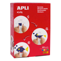 Apli Caja de 8.000 Gomets Redondos Ø 19mm - Adhesivo Permanente - Ideal para Escuelas Infantiles y Colegios - Colores Surtidos