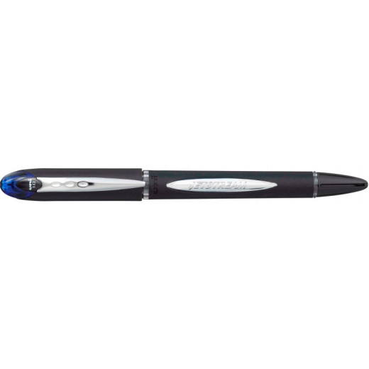 Uni-ball JetStream SX-210 Boligrafo Punta de Bola 1mm - Tinta Resistente al Agua y Luz - Secado Instantaneo - Cuerpo de Plastico y Caucho - Clip Metalico - Color Azul