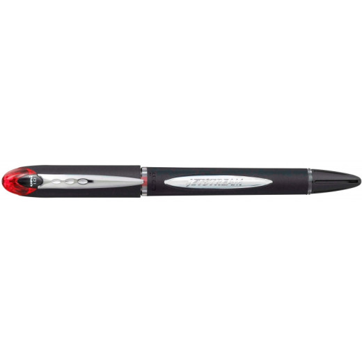 Uni-ball JetStream SX-210 Boligrafo Punta de Bola 1mm - Tinta Resistente al Agua y Luz - Secado Instantaneo - Cuerpo de Plastico y Caucho - Clip Metalico - Color Rojo