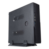 Unykach UK1003 Caja Mini-Torre Mini-ITX - Fuente de Alimentacion 120W Incluida - Tamaño Disco Soportado 2.5" - USB-A 3.2 y Audio