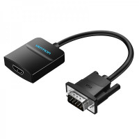 Vention Cable Conversor VGA Macho a HDMI Hembra - 1m - Color Negro