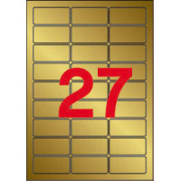Apli Etiquetas Metalizadas Oro 63.5 x 29.6mm 20 Hojas