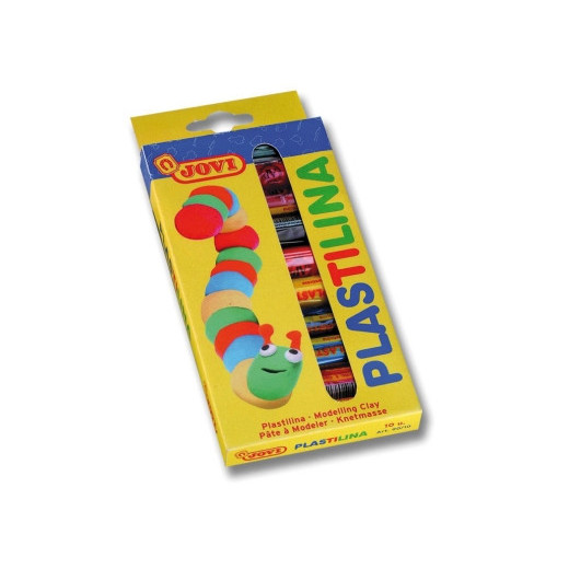 Jovi Pack con 10 Barras de Plastilina 15gr - Muy Moldeable - No se Seca - Colores Surtidos