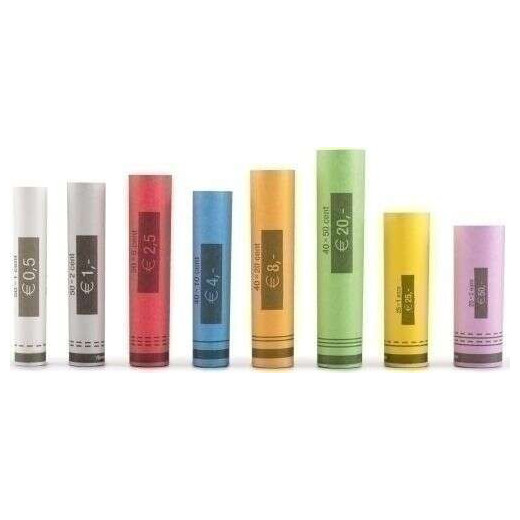 Safescan CR-102 Eur Pack de 102 Rollos de Papel para Monedas de Euro - para Monedas de 0.01?. 0.02?. 0.05?. 0.10?. 0.20?. 0.50?. 1.00? y 2.00? - Compatible con Safescan 1250