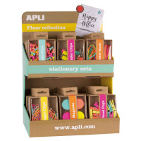 Apli Fluor Collection Expositor de Productos Basicos - Colores Surtidos Fluor - Diseño Moderno - Incluye Push Pins