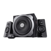 Trust Tytan Juego de Altavoces 2.1 USB 120W - Subwoofer de Madera - Mando a Distancia - Entrada Jack 3.5mm - Color Negro