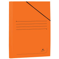 Mariola Carpeta de Carton Plastificado Folio 500gr/m2 - Medidas 34x25cm - Cierre con Goma Elastica - Color Naranja