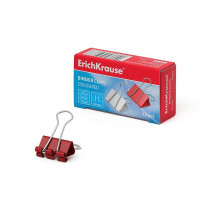 Erichkrause Pack de 12 Pinzas para Papeles 15mm - Capacidad hasta 55 hojas - Alambre de Acero de Alta Calidad - Colores Surtidos